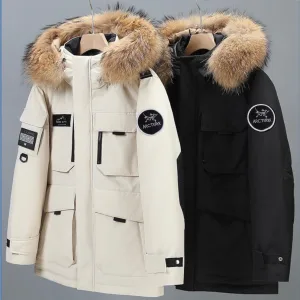 AAA Archaeopteryx Down Jacket Red Cotton Goose Gabardine Streamlined Cut