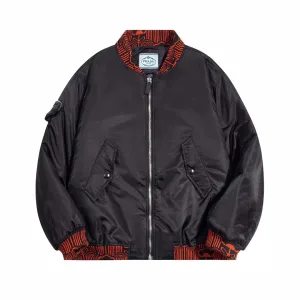 Luxury Designer Prada Outerwear Red Cotton Thick Wool Lambswool Winter