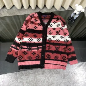 Super Clone Louis Vuitton Outerwear Red Silk Wool Mohair Nylon Acrylic Jacquard Street Style Autumn Winter