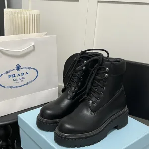 Reps High Quality Prada Dr. Martens Boots Silk Nylon Sheepskin Cowhide Mesh Rubber Lace