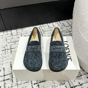 High Quality Reps Loewe Leather Shoes Red Genuine Sheepskin Spring Early