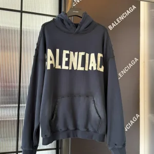 High Quality AAA Balenciaga Hoodie Yellow Soft Wash