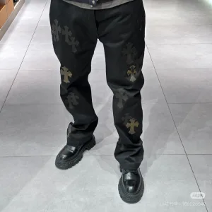 Reps Chrome Hearts Jeans Red Sheepskin Cowhide