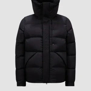 High Quality Moncler Jacket Black Goose Down Nylon Street Style Patch