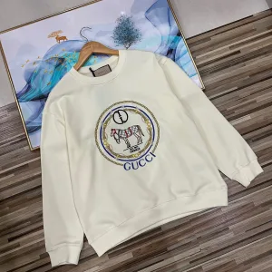 Super Clone Luxury Gucci Long-Sleeved Red Cotton Easy To Match Embroidery