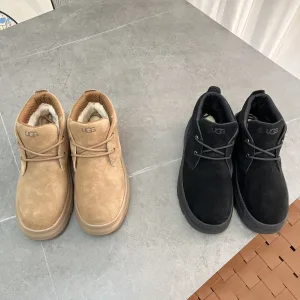 Designer Ugg Sneakers Ash Wool Cowhide Autumn Winter