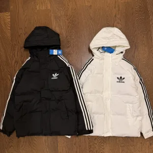 Designer Adidas Cotton-Padded Coat Red Down Waterproof Design High-Quality Materials Winter