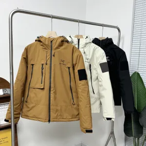 Super Clone AAA Archaeopteryx Cotton-Padded Coat Red Cotton Exquisite Workmanship Outdoor Windproof Autumn Winter And Side Pockets Cuffs