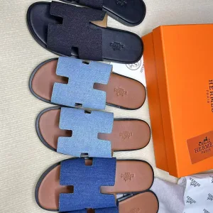 Designer Aaa Hermès Cowhide Slippers