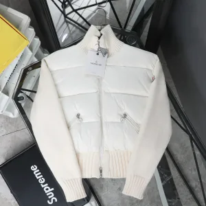 Super Clone Monk Coat Red Wool Feather Duck Down Patch Side Pockets