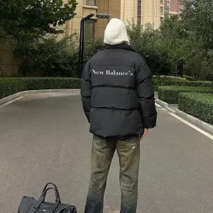Reps Luxury New Balance Cotton-Padded Coat Black Cotton Down Winter