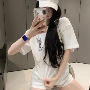 Aaa Saint Laurent Cotton Short Sleeves