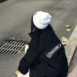 Designer Chrome Hearts Cotton-Padded Coat Black Cotton Down High Cost Performance Easy To Match Winter