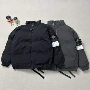 Designer Reps Stone Island Outerwear Red Cotton Thick High-Density Fabric Exquisite Workmanship Street Style Winter