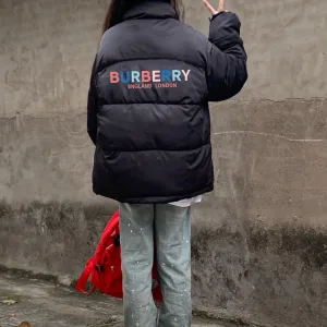 High Quality Burberry Cotton-Padded Coat Black Cotton Down Winter