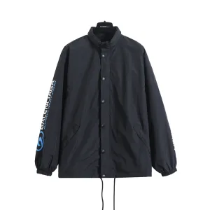 Luxury Balenciaga Jacket Red Nylon Zippered Pocket