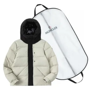 Designer AAA Moncler Jacket Red Neutral Goose Down Nylon Relaxed Fit Autumn Winter