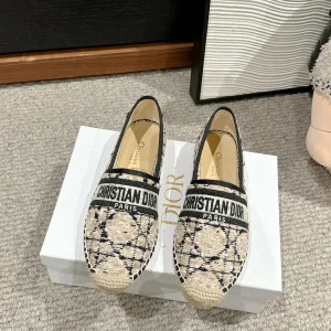 Reps Dior Leather Shoes Red Spring Summer Embroidery