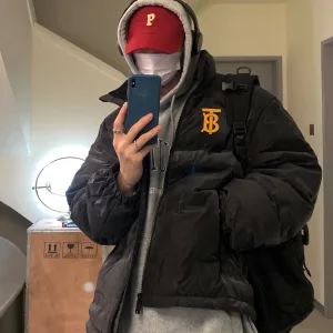 Designer Reps Burberry Cotton-Padded Coat Black Cotton Down Winter