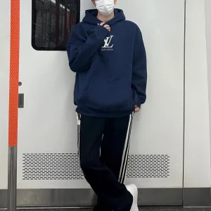 AAA High Quality Louis Vuitton Hoodies Ash Cotton Pure Fleece Easy To Match