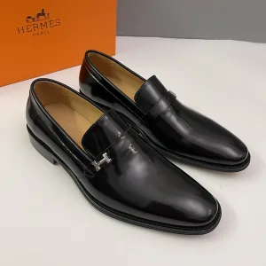 High Quality Luxury Hermès Cowhide Leather Shoes