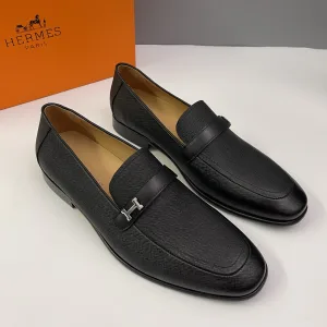 Luxury Hermès Cowhide Leather Shoes