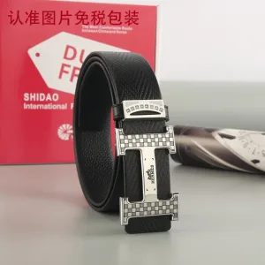 Super Clone Hermes Belt Red Cowhide