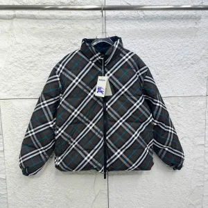 Reps Super Clone Burberry Down Jacket Red Nylon Winter