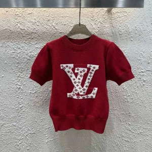 Aaa 1:1 Louis Vuitton Jacquard Short Sleeves