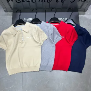 Luxury Miu Miu Jacquard Short Sleeves