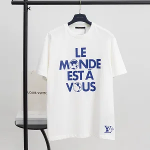 Designer Louis Vuitton Cotton Short-Sleeved T-Shirt For Early Spring