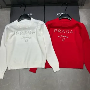 High Quality Prada Stone Long-Sleeved Sweater