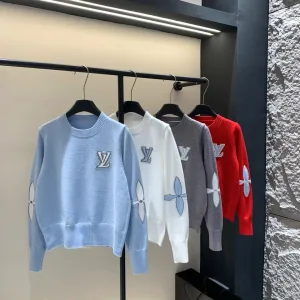 Luxury Louis Vuitton Jacquard Long-Sleeved Sweater