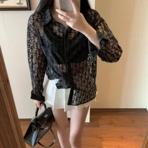 Aaa Designer Dior Jacquard Shirts