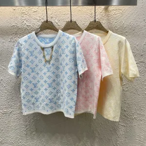 Aaa Louis Vuitton Jacquard Short Sleeves