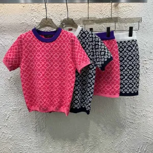 1:1 Luxury Louis Vuitton Jacquard Short-Sleeved Shirt