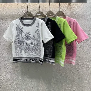 Luxury Dior Jacquard Short Sleeves