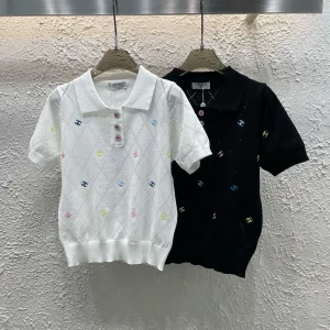 Luxury Designer Chanel Diamond Short Sleeves
