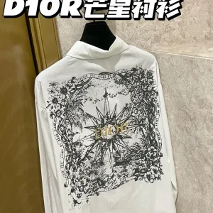 1:1 Designer Dior Gold Long-Sleeved Shirt