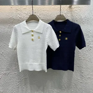 High Quality Celine Gold Short Sleeves