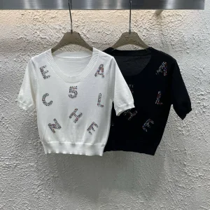 Designer Chanel Stone Short Sleeves