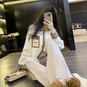 Designer Luxury Burberry Long-Sleeved Shirt