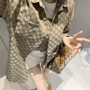 High Quality Gucci Jacquard Long-Sleeved Shirts