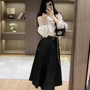 High Quality Prada Leather Skirt