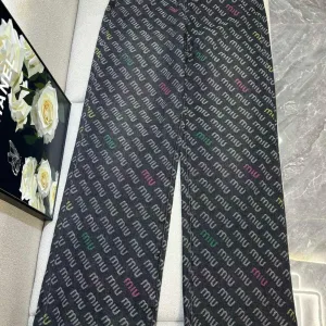 Designer Aaa Miu Miu Jacquard Pants