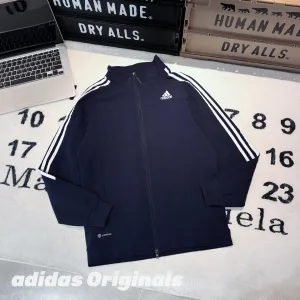 Luxury Adidas Coat Blue Cotton Pure