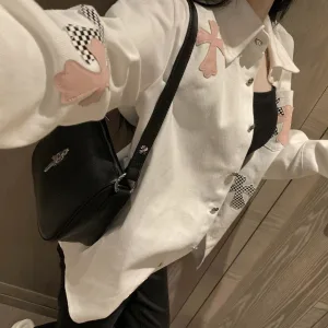 Luxury High Quality Chrome Hearts Leather Long-Sleeved Shirt