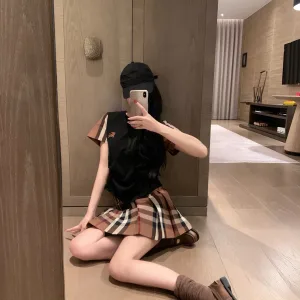 1:1 Aaa Burberry Plaid Short-Sleeved Shirts