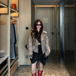 Aaa Luxury Burberry Plaid Coat