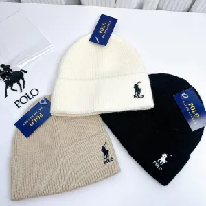 Designer Ralph Lauren Beanie Red Easy To Match Winter